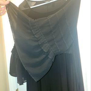Bina Leonard Black Dress Chiffon Detail Sleeves